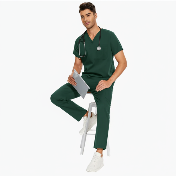 Sain&Sauf Men’s Scrubs Set – V-Neck – Image 2