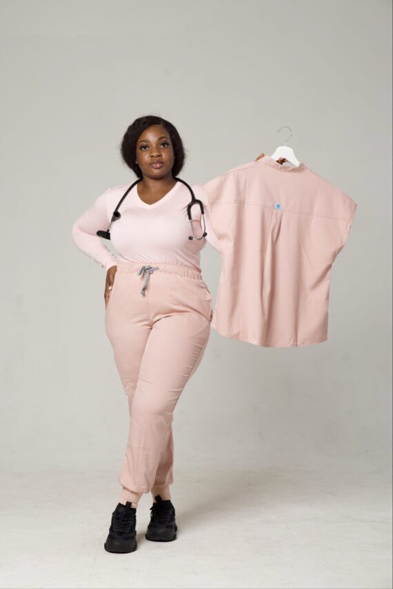 Sain&Sauf Women’s Mandarin Collar Scrub Set – Image 2