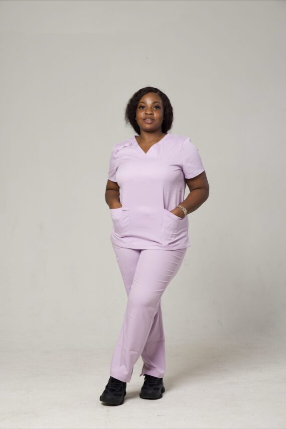 Sain&Sauf -Women’s Scrubs Set – V-Neck with Utility Pockets