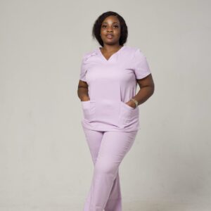 sain&sauf women’s scrubs set – v neck with utility pockets