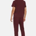 sain&sauf men’s scrubs set – v neck burgundy 03