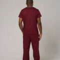 sain&sauf men’s scrubs set – v neck burgundy 06