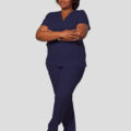 sain&sauf women’s scrubs set – v neck with utility pockets