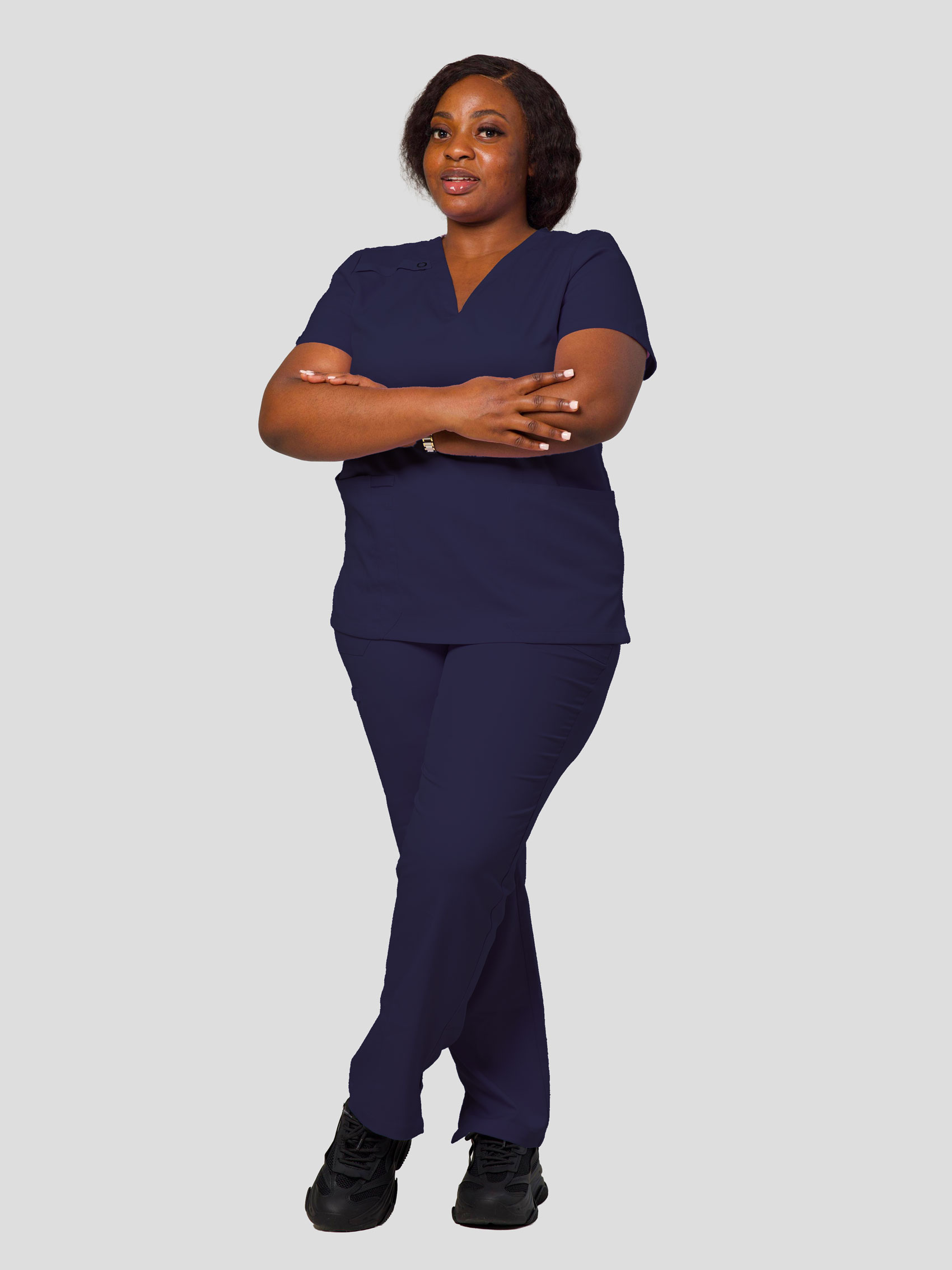 sain&sauf women’s scrubs set – v neck with utility pockets