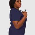 sain&sauf women’s scrubs set – v neck with utility pockets