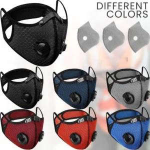 new breathable ergonomic dust mask nose clamp adjustable respirator mask anti dust washable activated carbon filters cycling