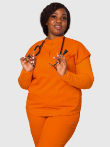 Women’s Mandarin Collar Scrub Set