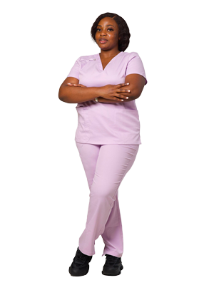sainsauf womens scrubs set–v neck lavender 2