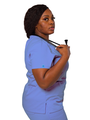 sainsauf womens scrubs set–v neck sky blue 5