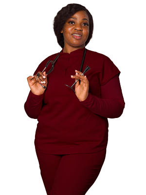 sainsauf womens mandarin collar scrub set burgundy 1